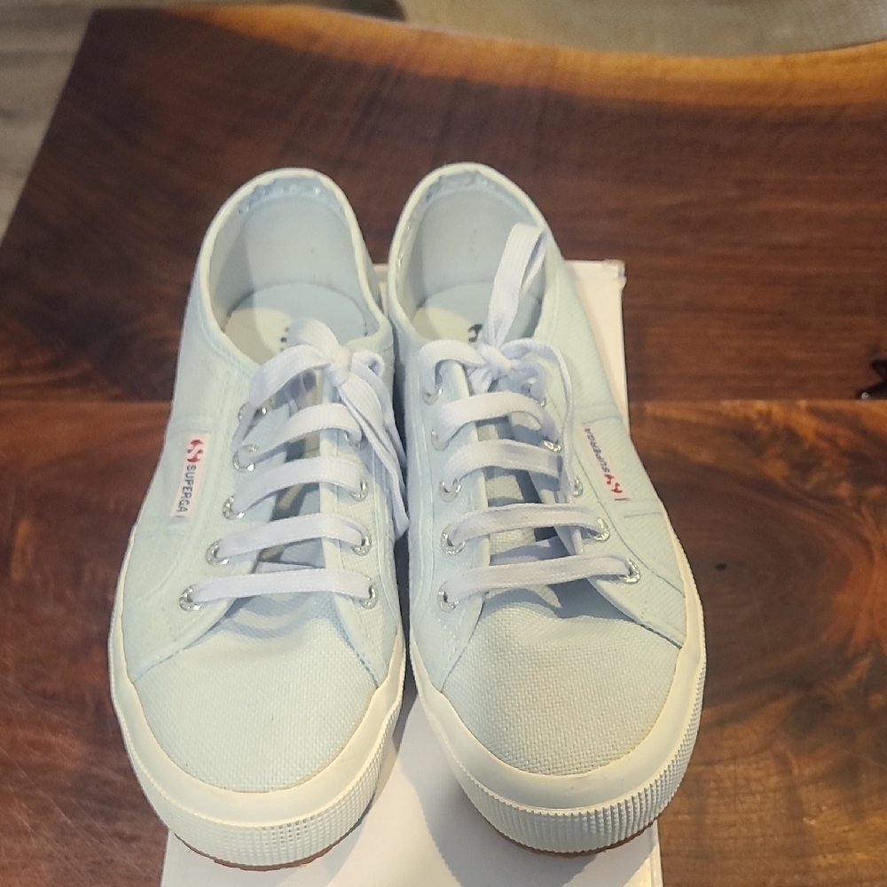 Superga Sky Blue Canvas Sneakers